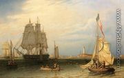 Shipping in President Roads, Off Boston Light - Robert Salmon