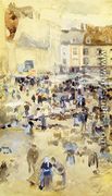 Variations in Violet and Grey - Market Place, Dieppe - James Abbott McNeill Whistler