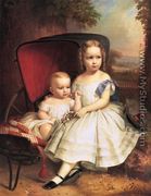Portrait of Two Children, Helen and Alice Capron - William Ruthven Wheeler
