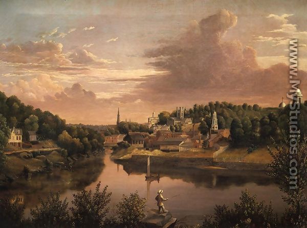View of Norwich Harbor in 1849 - John Crocker