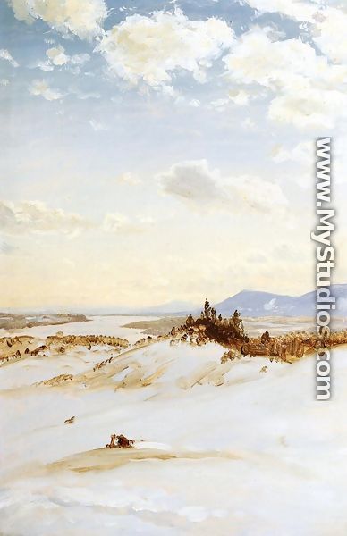 Winter Scene, Olana - Frederic Edwin Church