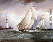 Yacht Race Near Lighthouse - James E. Buttersworth