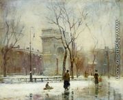 Winter in Washington Square - Paul Cornoyer