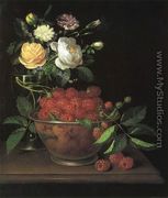 Still Life with Bowl of Raspberries - George Forster