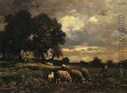 Tending the Flock - Charles Émile Jacque
