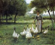 Guiding the Geese - Therese Marthe Francois Cotard-Dupre