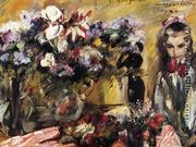Flowers and Wilhelmine - Lovis (Franz Heinrich Louis) Corinth