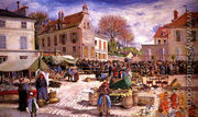 Market Place at Pontoise - Ludovic Piette