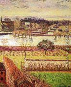 Flood, Twilight Effect, Eragny - Camille Pissarro