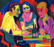 Three Figures at the Table - Hermann Scherer