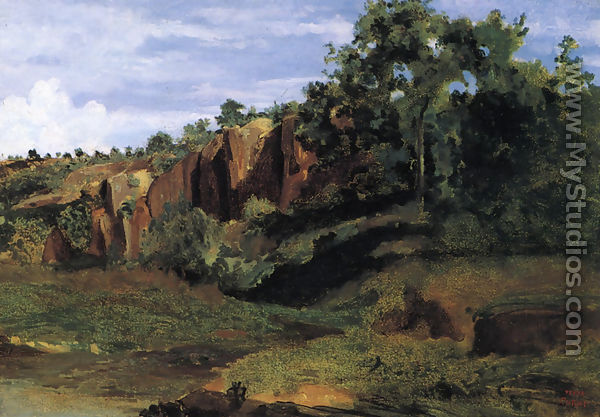 Rocks at Civita Castellana - Jean-Baptiste-Camille Corot