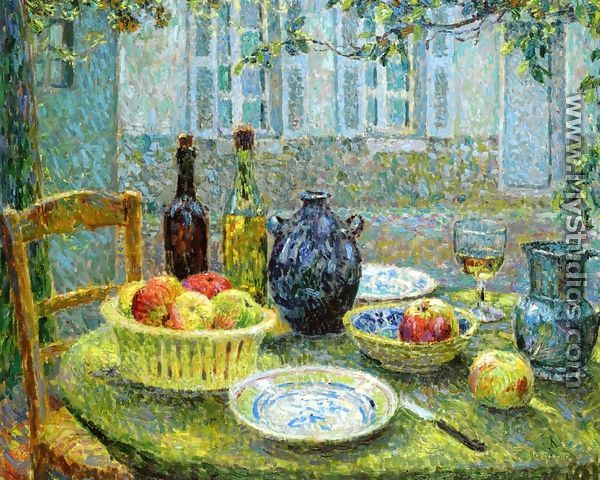 Le Table de Pierre, Gerberoy - Henri Eugene Augustin Le Sidaner