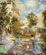In a French Garden - Frederick Childe Hassam