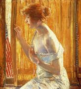 The Flag Outside Her Window, April 1918 - Frederick Childe Hassam