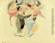In Vaudeville: Man and Woman with Chorus - Charles Demuth