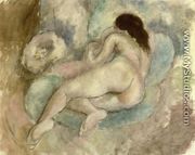 Female Nude Reclining - Jules Pascin
