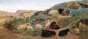 Sheep in a Mountainous Landscape - Rosa Bonheur