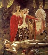 The Four Queens Find Lancelot Sleeping - Frank Cadogan Cowper