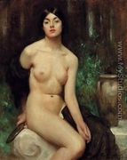 A Female Nude at her toilet - Arthur Hacker