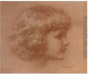 Head of a child - Edward Robert Hughes R.W.S.