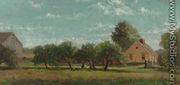 Yellow House in a Country Landscape - Willard Leroy Metcalf
