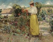 Among the Flowers, Giverny - John Dawson Watson