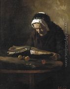 Reading her Bible - Johannes Weiland