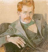 Portrait of Jozef Mehoffer - Stanislaw Wyspianski
