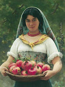 Madchen mit Granatapfeln (Girl with Pomegranates) - Eugene de Blaas