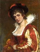 Portrait of a Venetian Lady - Eugene de Blaas