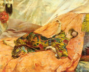 A Portrait of Sarah Bernhardt, reclining in a chinois interior - Georges Antoine Rochegrosse