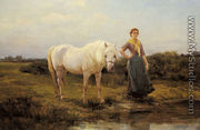 Noonday taking a Horse to Water - Heywood Hardy