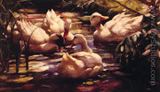Ducks in a Forest Pond - Alexander Max Koester