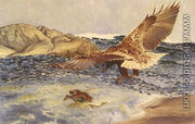 A Sea Eagle Chasing Eider Duck - Bruno Andreas Liljefors
