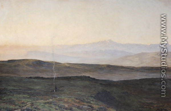 View of the Pyrenees from Plague - Edmond Yarz
