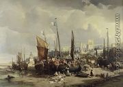 Retour de peche a maree basse, 1857 - Jules Achille  Noel