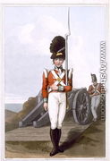 Grenadier of the First West York Militia, engraved by Robert Havell the Elder, published 1814 by Robinson and Son , Leeds - (after) Walker, George
