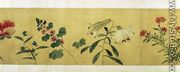 A detail of flowers from a handscroll of a Hundred Flowers, 1562 - Guxiang Wang