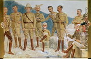 Cartoon of British leaders in the Boer War, Field Marshal Sir Frederick Sleigh Roberts (1832-1914) With His Boot on a Portrait of Paul Kruger (1825-1924) Cartoon of British leaders in the Boer War - Leslie Mathew Ward