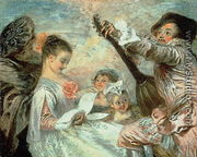The Music Lesson - (attr. to) Watteau, Jean Antoine
