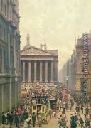The Rush Hour by the Royal Exchange from Queen Victoria Street, 1904 - Alexander Friedrich Werner