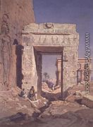 Doorway from Temple of Isis to temple called Bed of the Pharaohs, Island of Philaea, Egypt - Carl Friedrich H. Werner