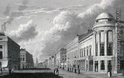 Regent Street, with the Argyle Rooms, engraved by Charles Heath, 1825 - William Westall