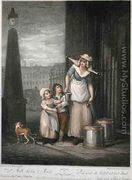 Milk below Maids, plate 2 of The Cries of London, engraved by Luigi Schiavonetti (1765-1810), pub. by Colnaghi & Co., 1793 - Francis Wheatley