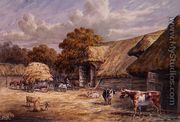The farmyard of Mr. Harrison's Barton Farm, Buckland, near Dover, from an album of British landscapes, 1844 - Charles Gier White