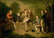 Portrait of Mr. John Corbet, Tollemache, Earl Talbot, James Byres, Sir John Rous, John Staples and William McDouwall - Philip Wickstead