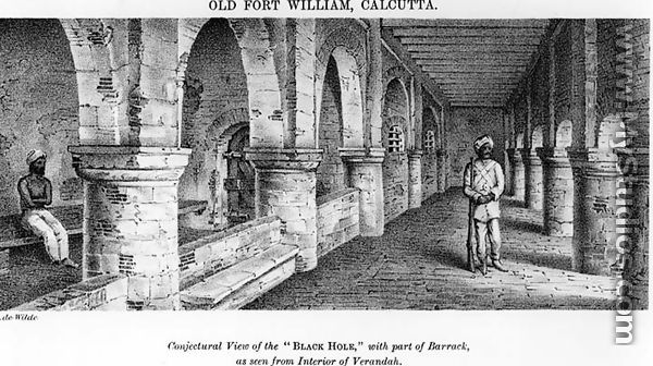 Old Fort William, Calcutta, with a Conjectural View of the 