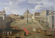 A View of St. Peter's in Rome - (circle of) Wittel, Gaspar van (Vanvitelli)