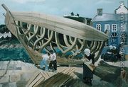 Building the Boat, Treboul, 1930 - Christopher Wood