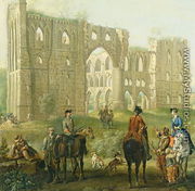 Riders Pausing by the Ruins of Rievaulx Abbey, c.1740-50 - John Wootton